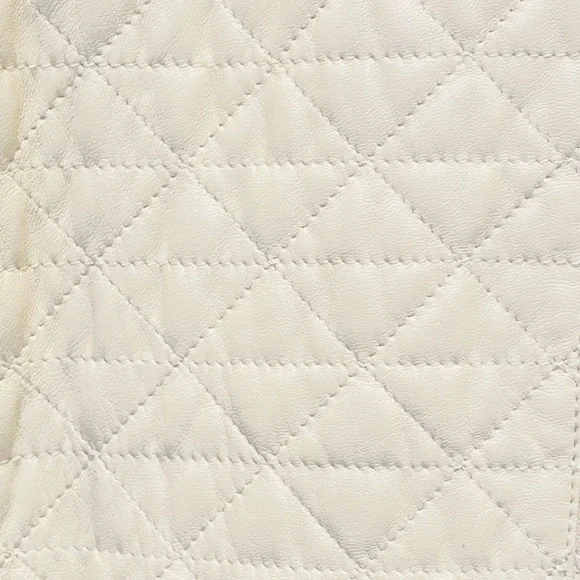 Lafayette 148 New York Cream Quilted Bomber Jacket Size XL ✨PRISTINE CONDITION✨ - Picture 6 of 8